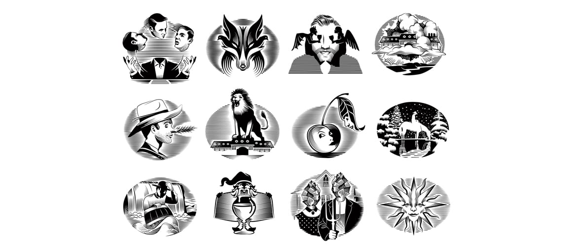 Illustration der Geschichte eines Biers
