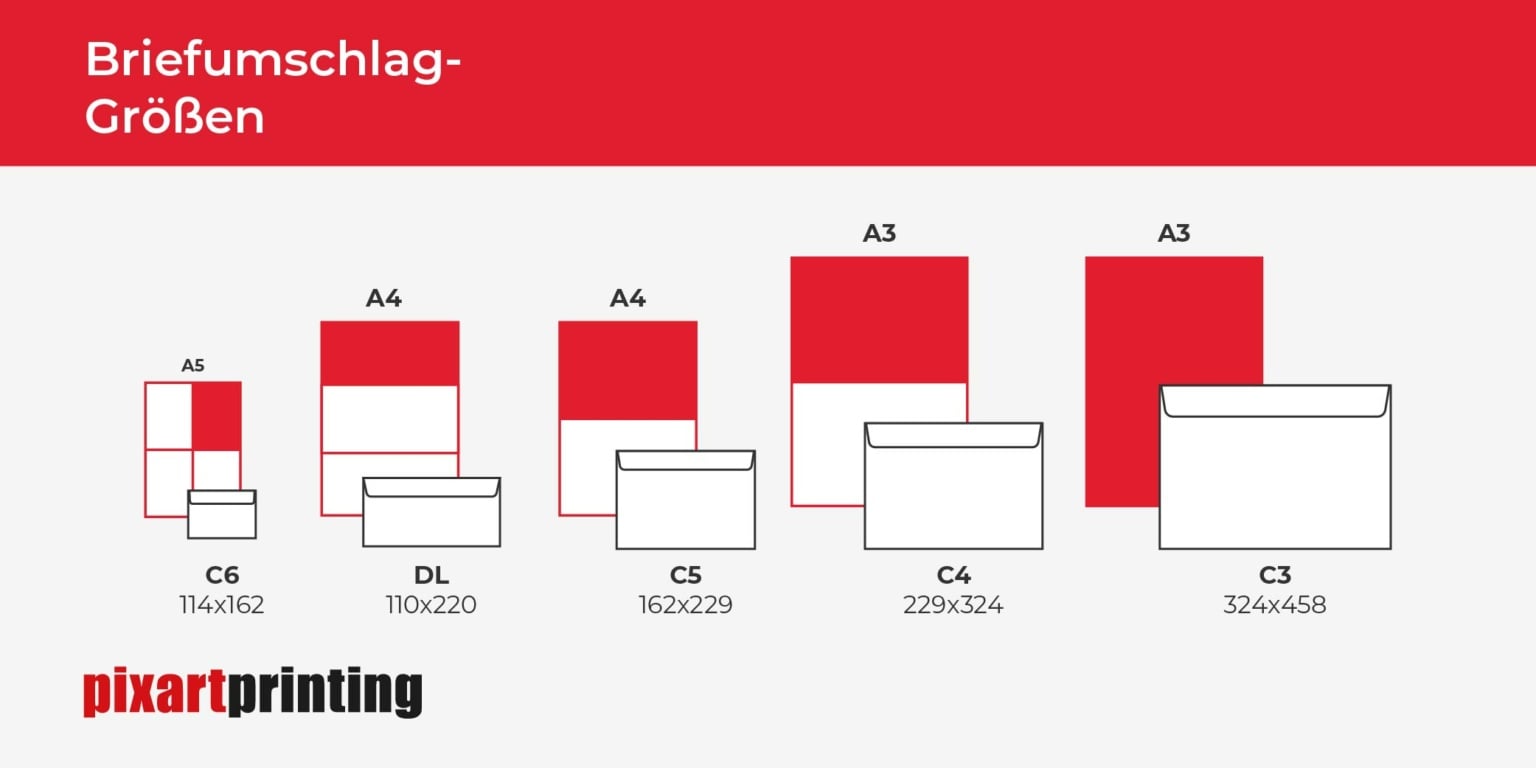 Abmessungen Briefumschlag | Pixartprinting